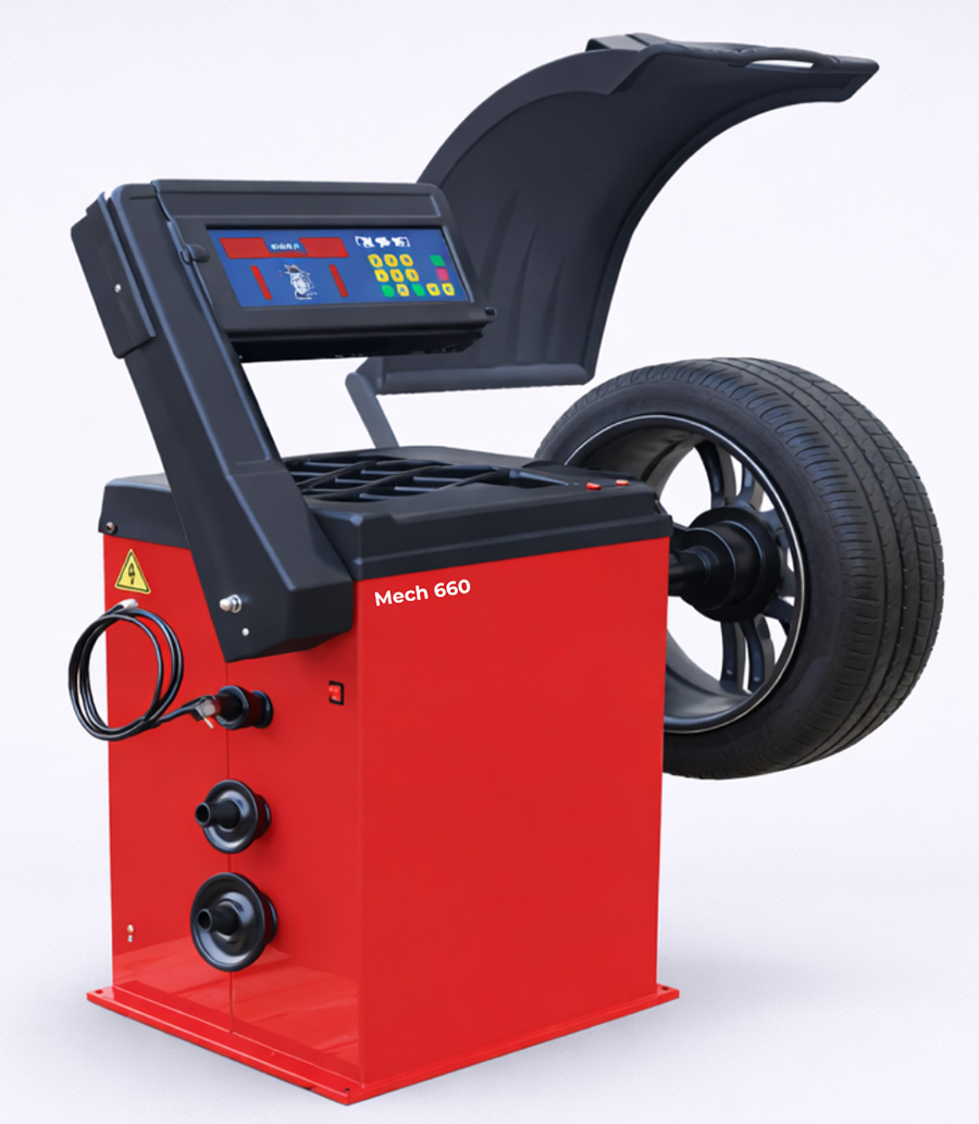 MECH 660 - Balanceadora de Rodas com Design Moto-Ready e Selo CE | Automech