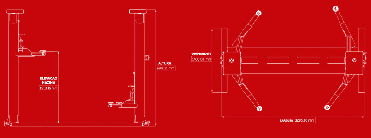 EF 4000 - Elevador Automotivo Estrutural 4 Toneladas | Automech